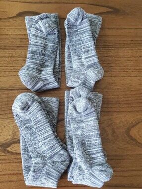 Tommie Copper Set Of 4 Unisex Compression Over The Calf Socks Gray Breathable